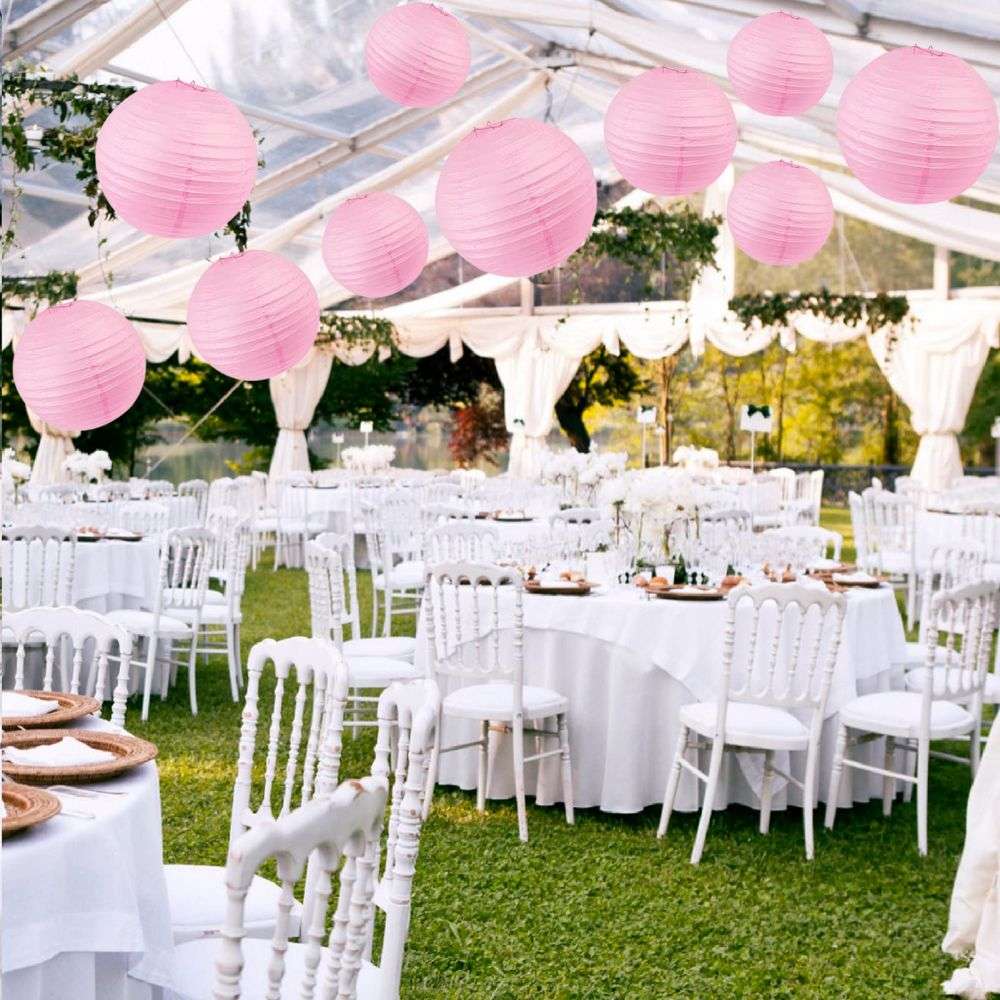 10pcs Pink Party Paper Lanterns for wedding