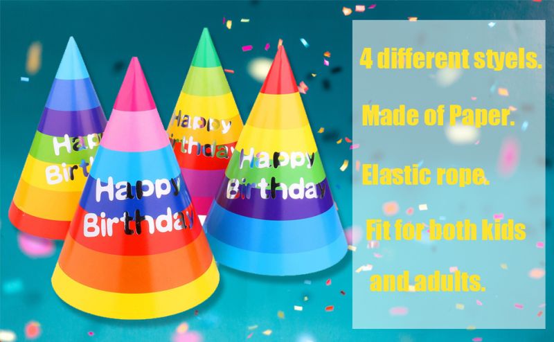 4 types birthday party hats