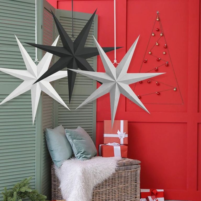 7-Pointed Paper Star Lanterns Christmas Hanging