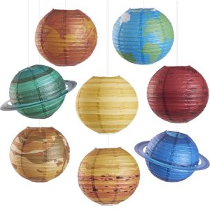 8PCS Planet Paper Lanterns