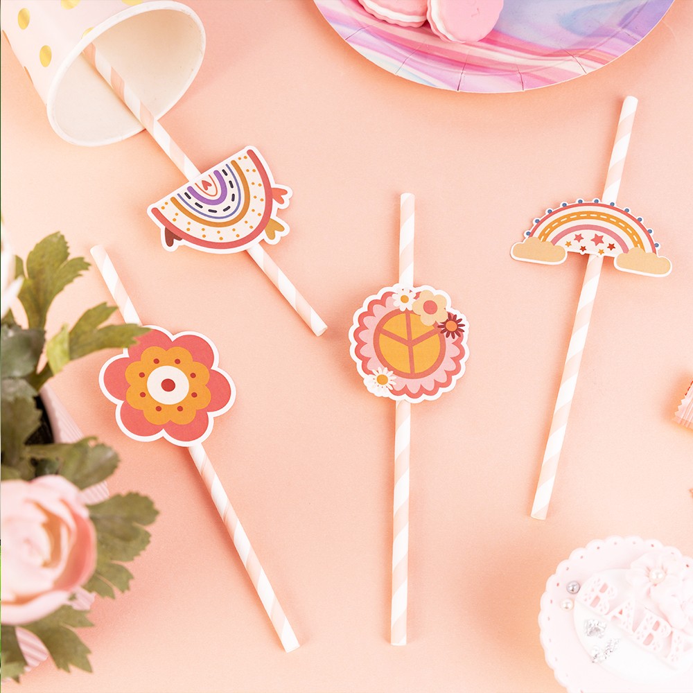 Boho Theme Paper Straws