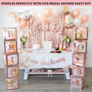 Bridal Shower rose gold decorations