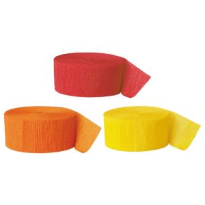 Crepe Paper red yellow orange color