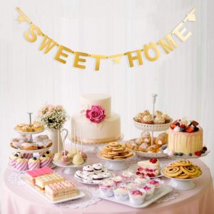 DIY gold sweet home letter banner