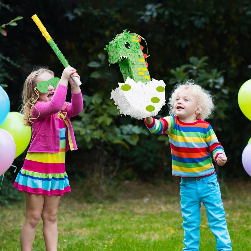 Dinosaur pinatas garden