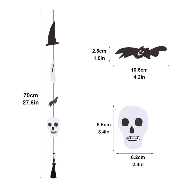 Halloween haning Decorations white paper