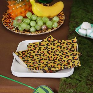 Leopard napkins disposable