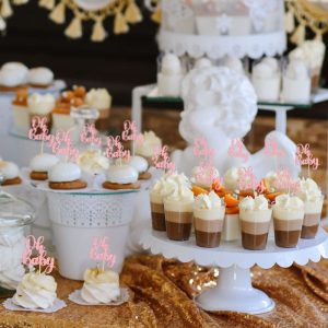 Rose Gold cake topper