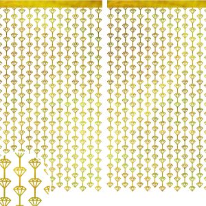 Set of 2 Diamond Foil Curtain