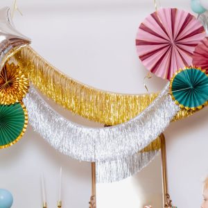 Silver and Gold Fringe Tassel Decor