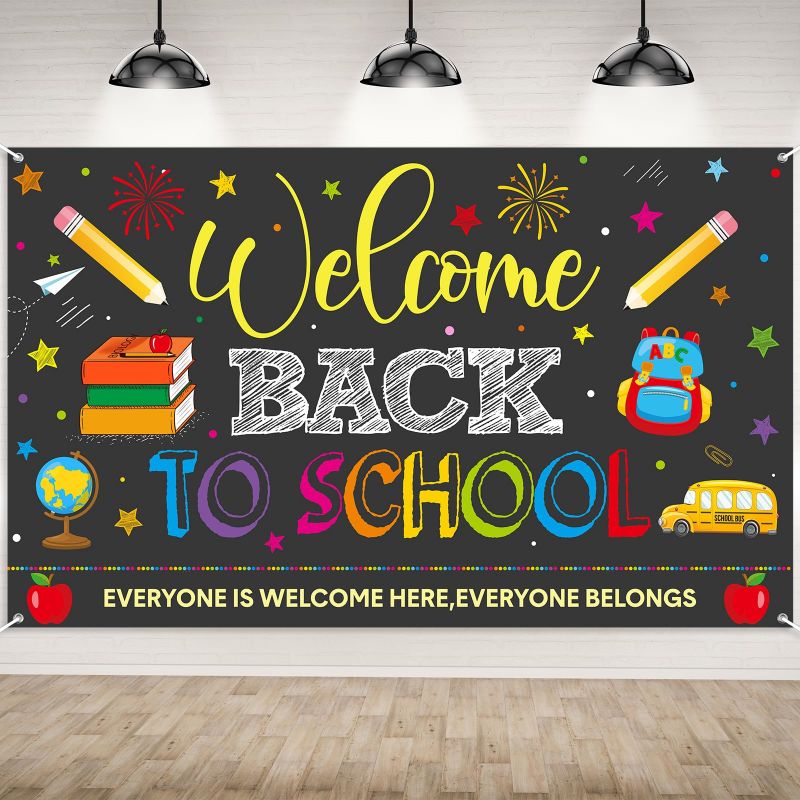 Bulletin Board Back to School Banner Sign Hanging Fabric Photography ...