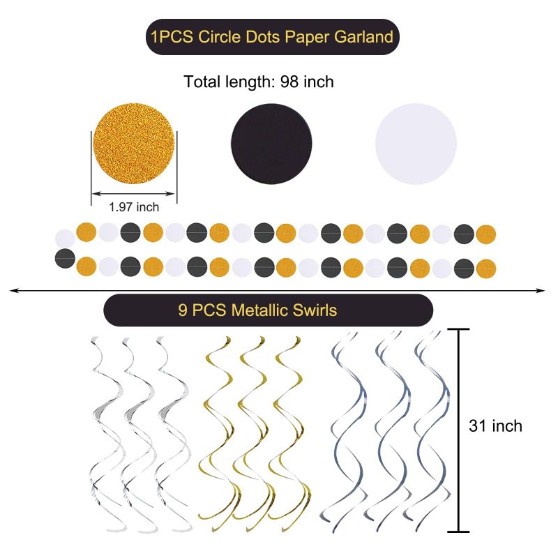 graduation party circle dots paper garland