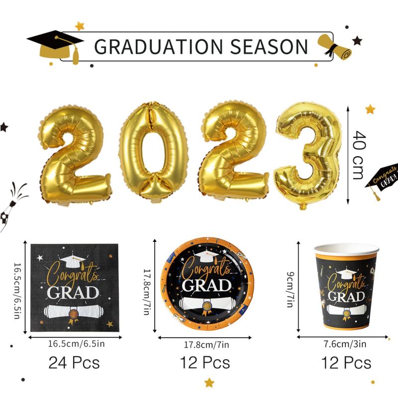 graduation party tablewear size