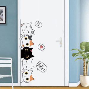 hello cat wall sticker