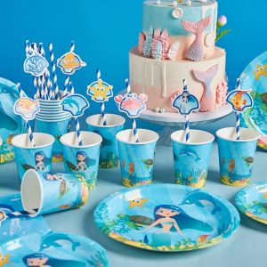 mermaid party tableware