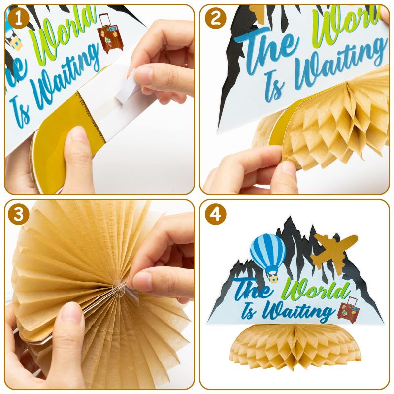 paper centerpiece honeycomb instruction