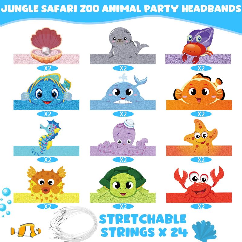 paper headands jungle animals