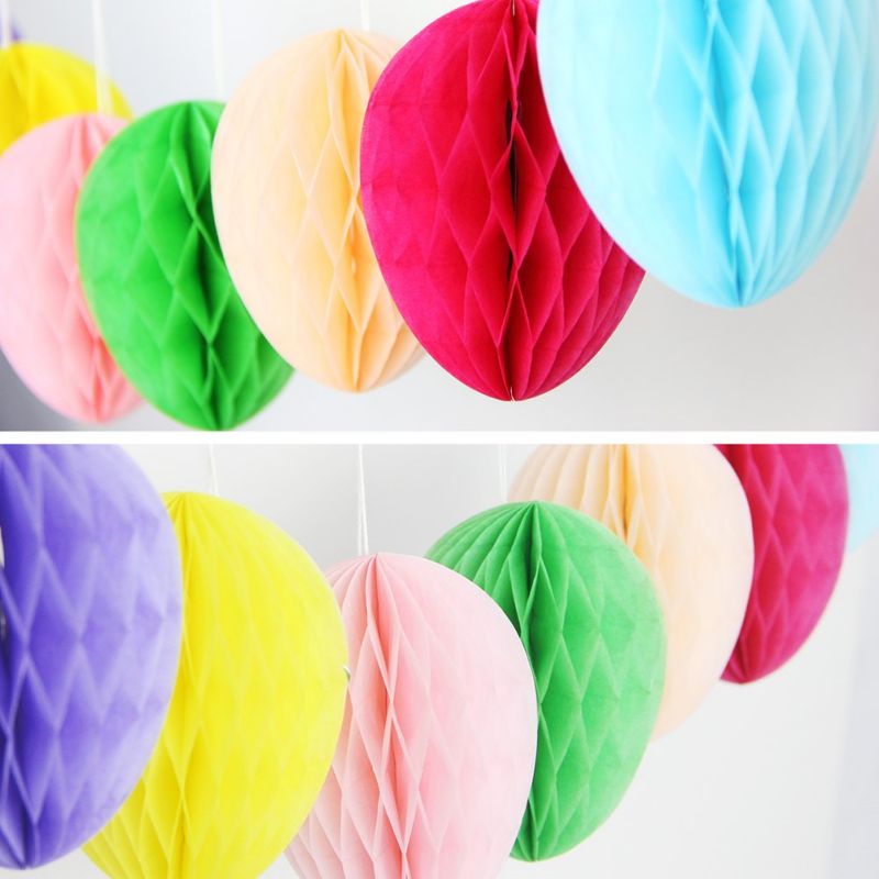 paper honetycomb balls hanging easter