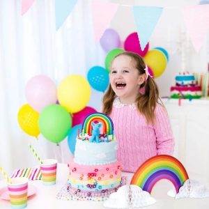 rainbow party decor