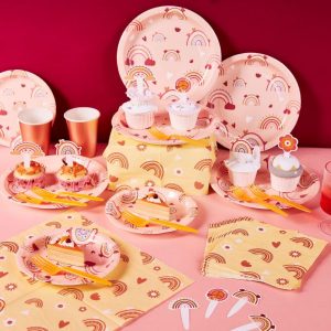 rose gold party tableware