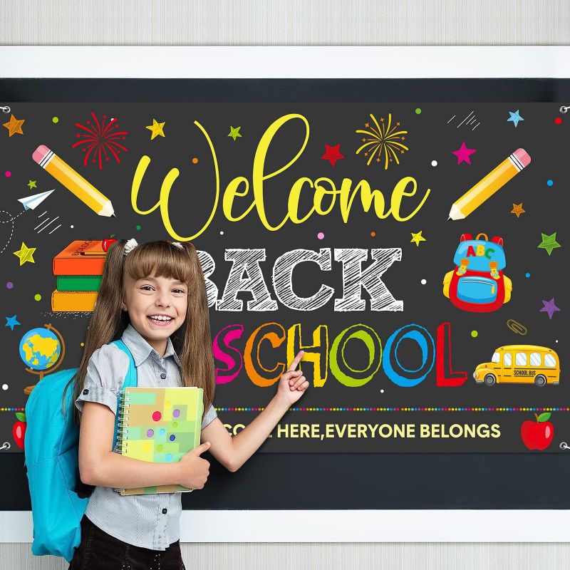 Bulletin Board Back to School Banner Sign Hanging Fabric Photography ...