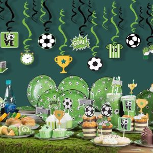 soccer party supplies swirls