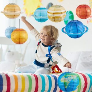 space paper lanterns kid party