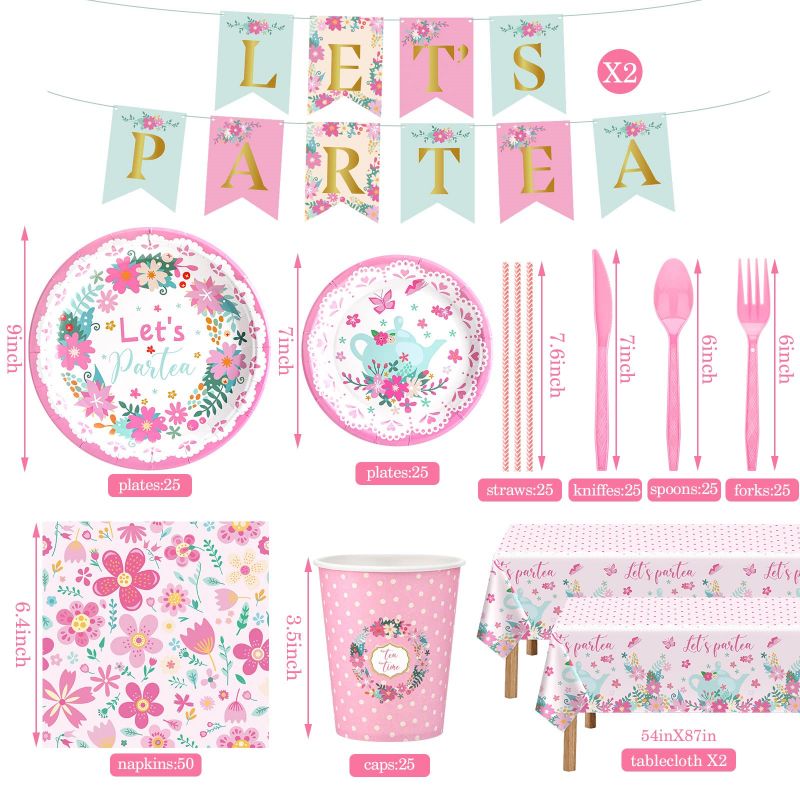 tea party tablewear paper size