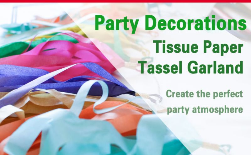 tissue paper tassel garland