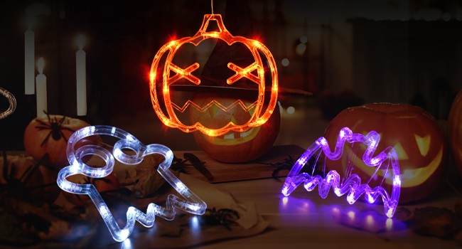 3 Pack Halloween Window Lights