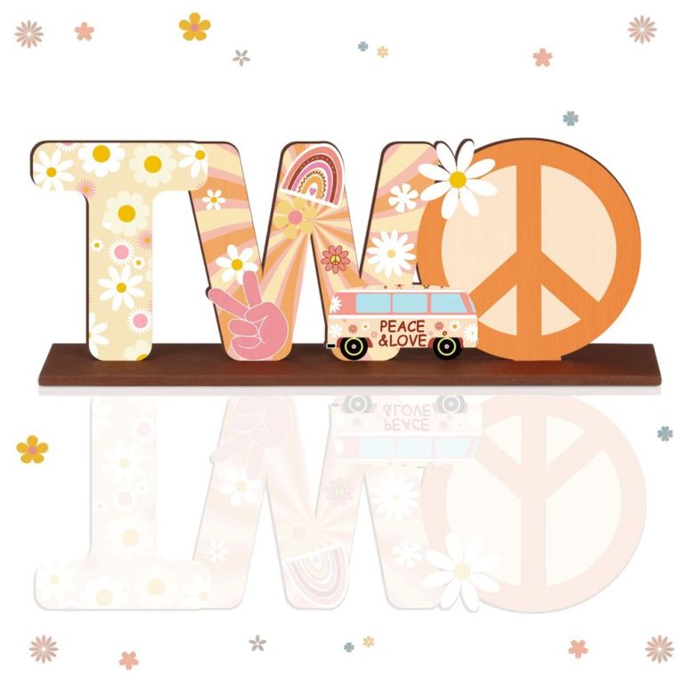 Bohemian Rainbow Two Groovy Letter Sign