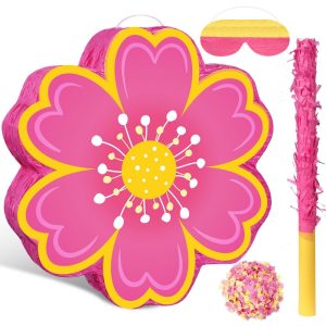 Daisy Flower Pinata Set Include Bat Blindfold Party Confetti