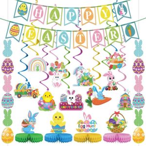 Easter Party Supplies Happy Easter Decorations Set