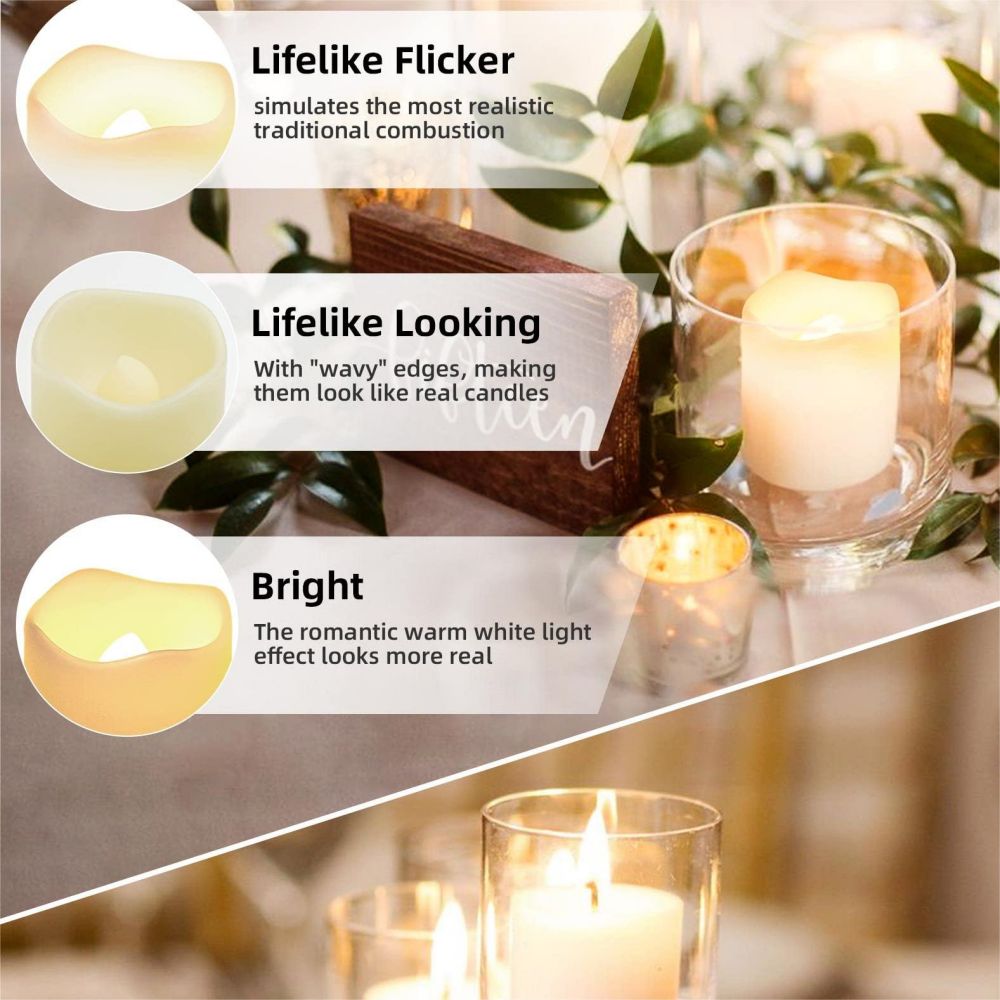 Flameless Flickering Electric Tea Lights