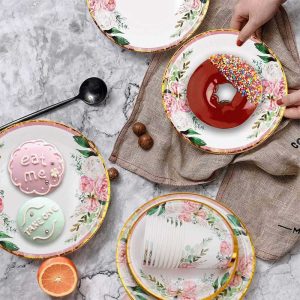 Floral Bridal Shower Party Paper Tableware Sets