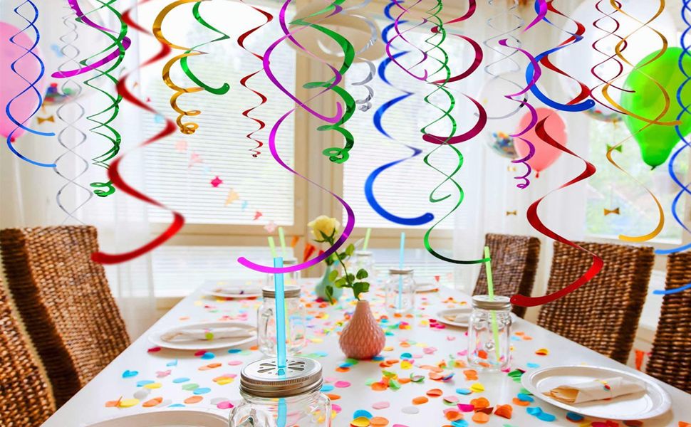 Hanging Swirls Party Decorations