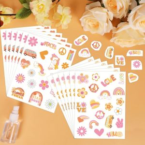 Hippie Theme Temporary Tattoos Stickers