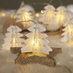 LED lighting ideas with Christmas tree honeycomb decorations