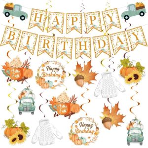 Little Pumpkin Baby Shower Fall Thanksgiving Birthday Party Supplies