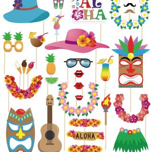 Luau Photo Booth Props