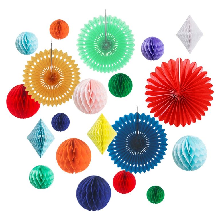 Multi-Color Paper Honeycomb Balls