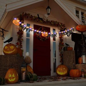 Party Banner with LED String Lights