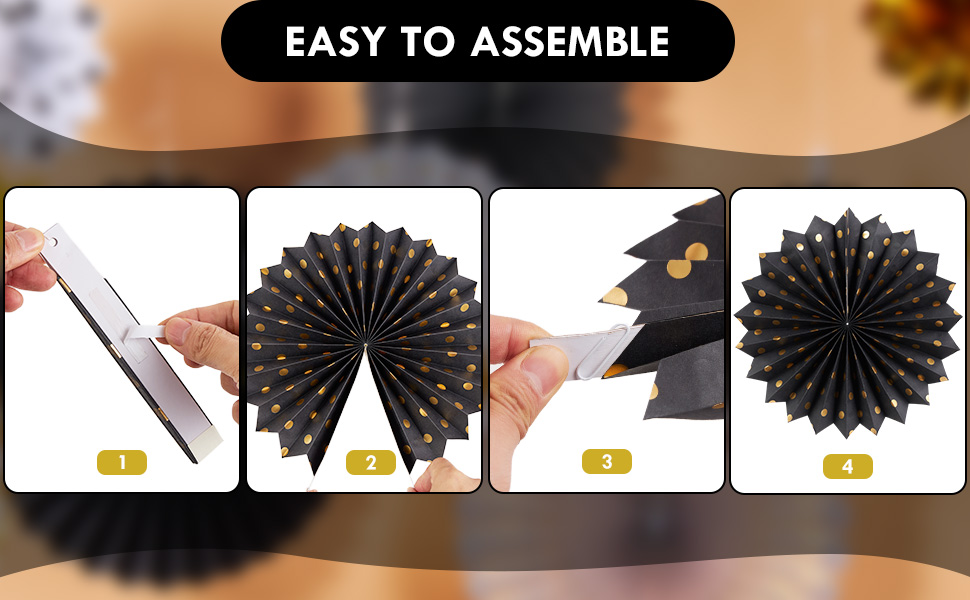 black party fans are easy to assemble