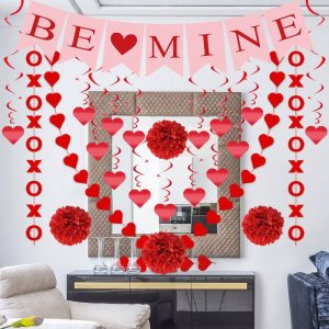 cute red valentines day decor kit