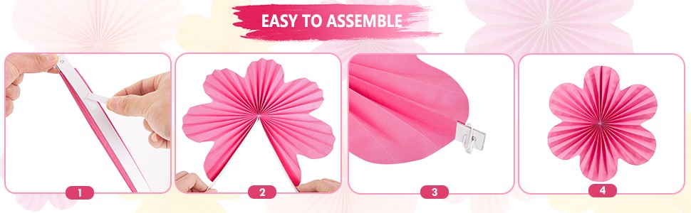 the daisy paper fan are easy to assemble