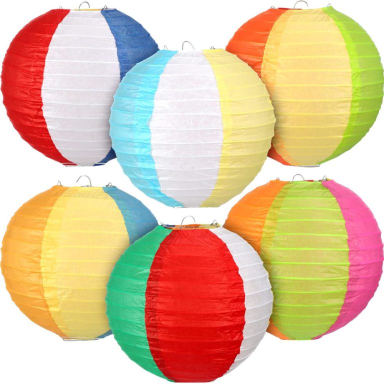 Beach Ball Style paper lanterns