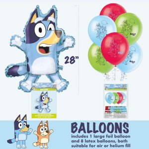 Bluey Party Supplies Bluey Birthday Decorations Party Balloons foil latex bluey themed balloons