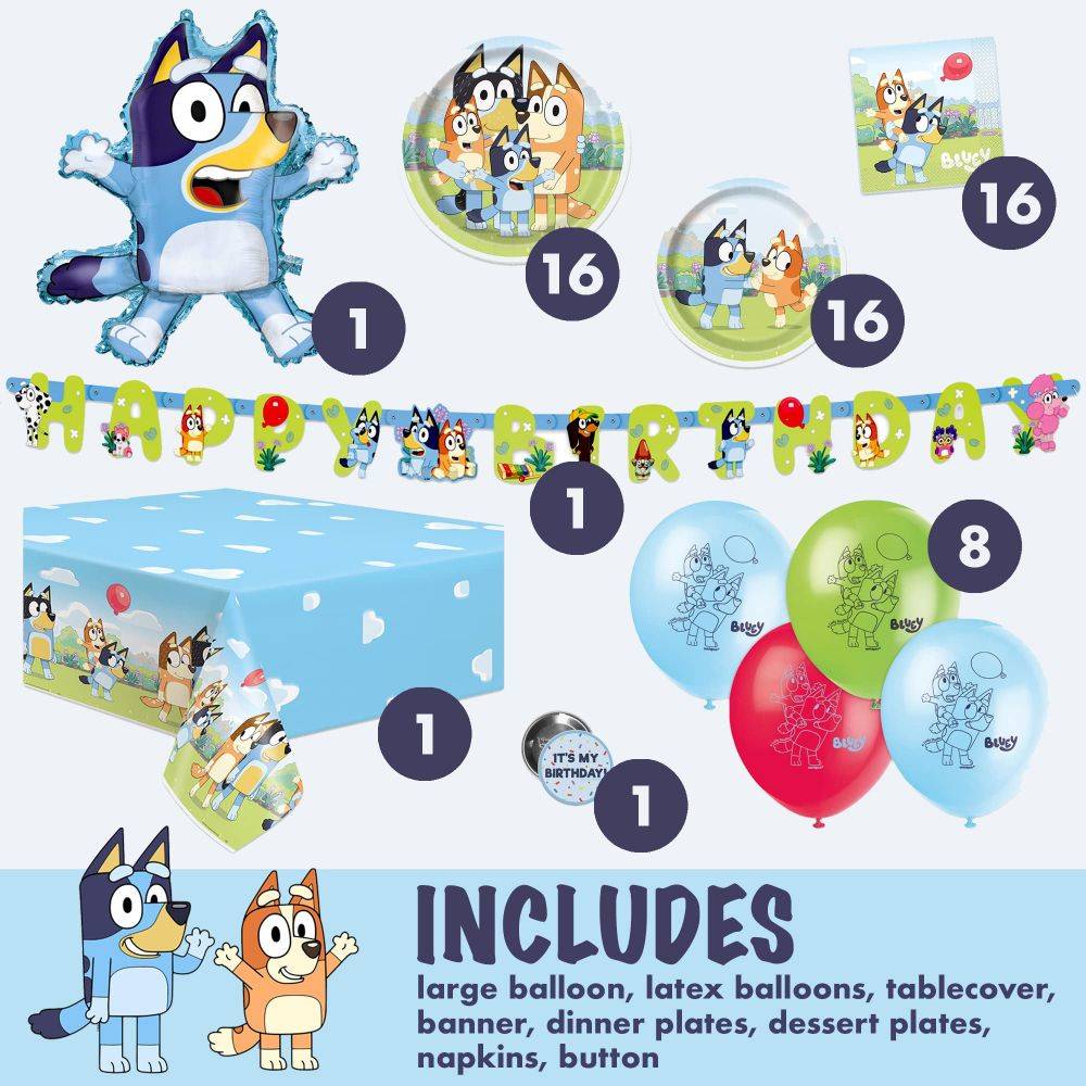 Bluey Party Supplies Bluey Birthday Decorations Set