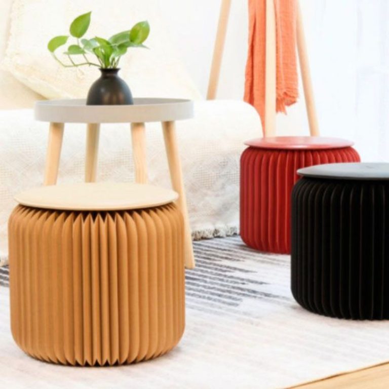 Creative Kraft Paper Honeycomb Ottoman