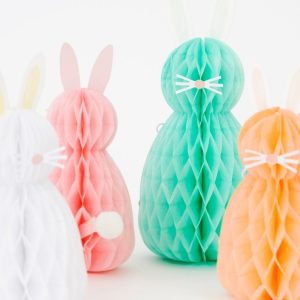 Easter Bunny Honeycomb Decorations